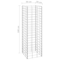 Produktbild för Gabioner 4 st 30x30x50/100/150/200 cm järn