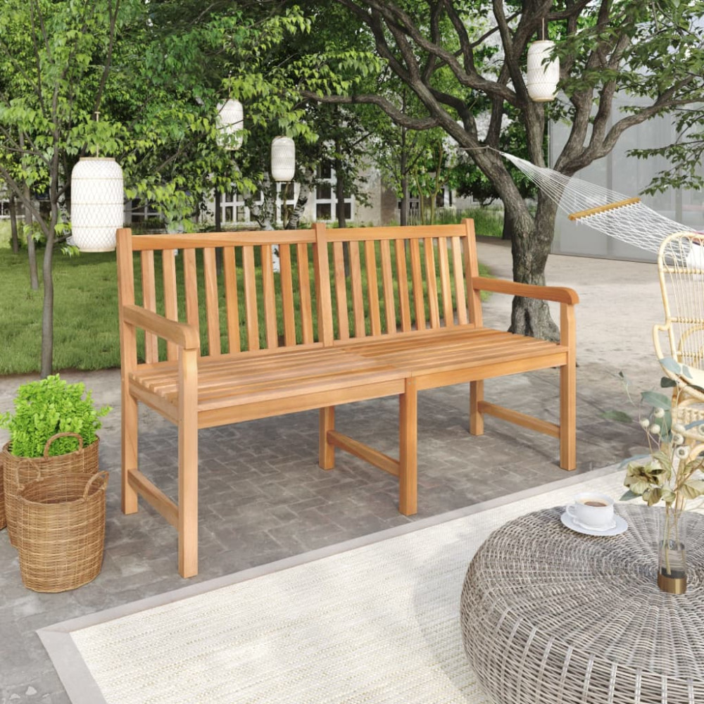 Produktbild för Trädgårdsbänk 150 cm massiv teak