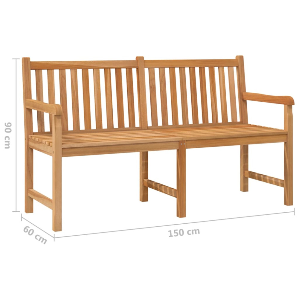 Produktbild för Trädgårdsbänk 150 cm massiv teak