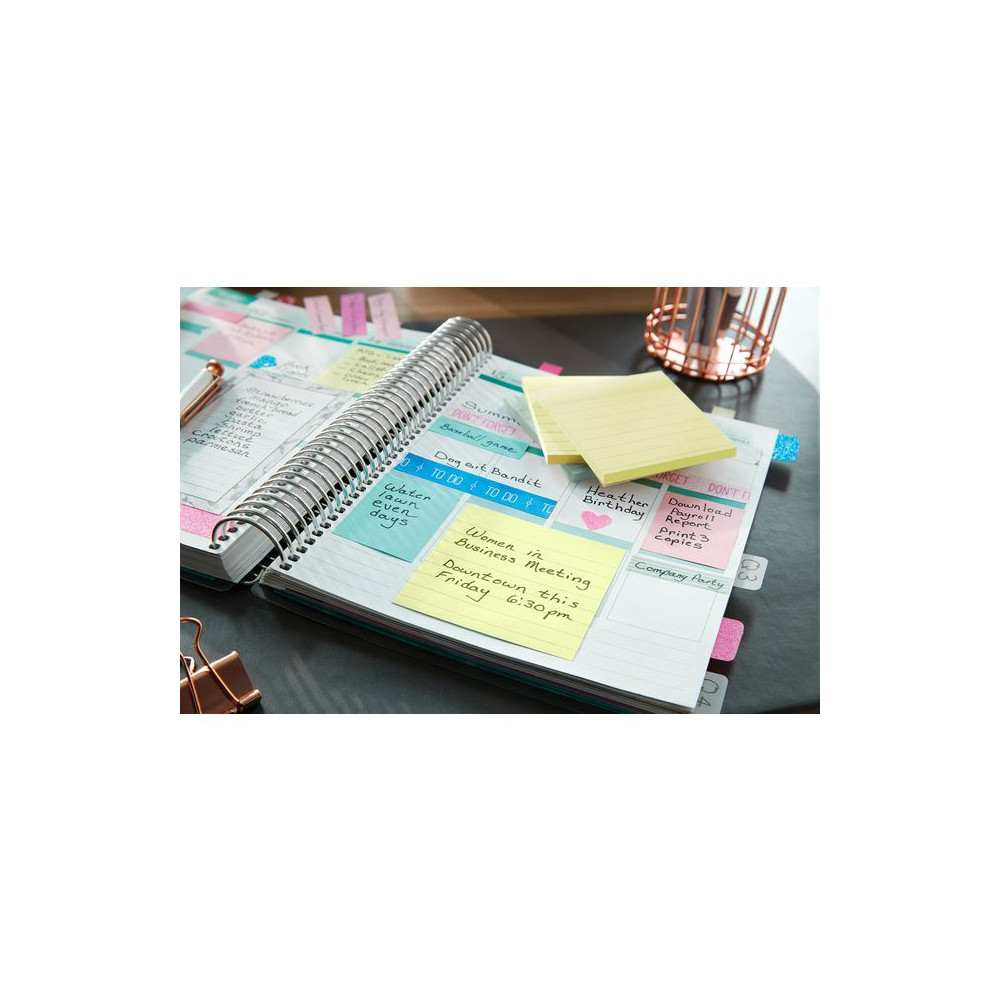 Produktbild för Notes POST-IT linjerat 102x152mm gul