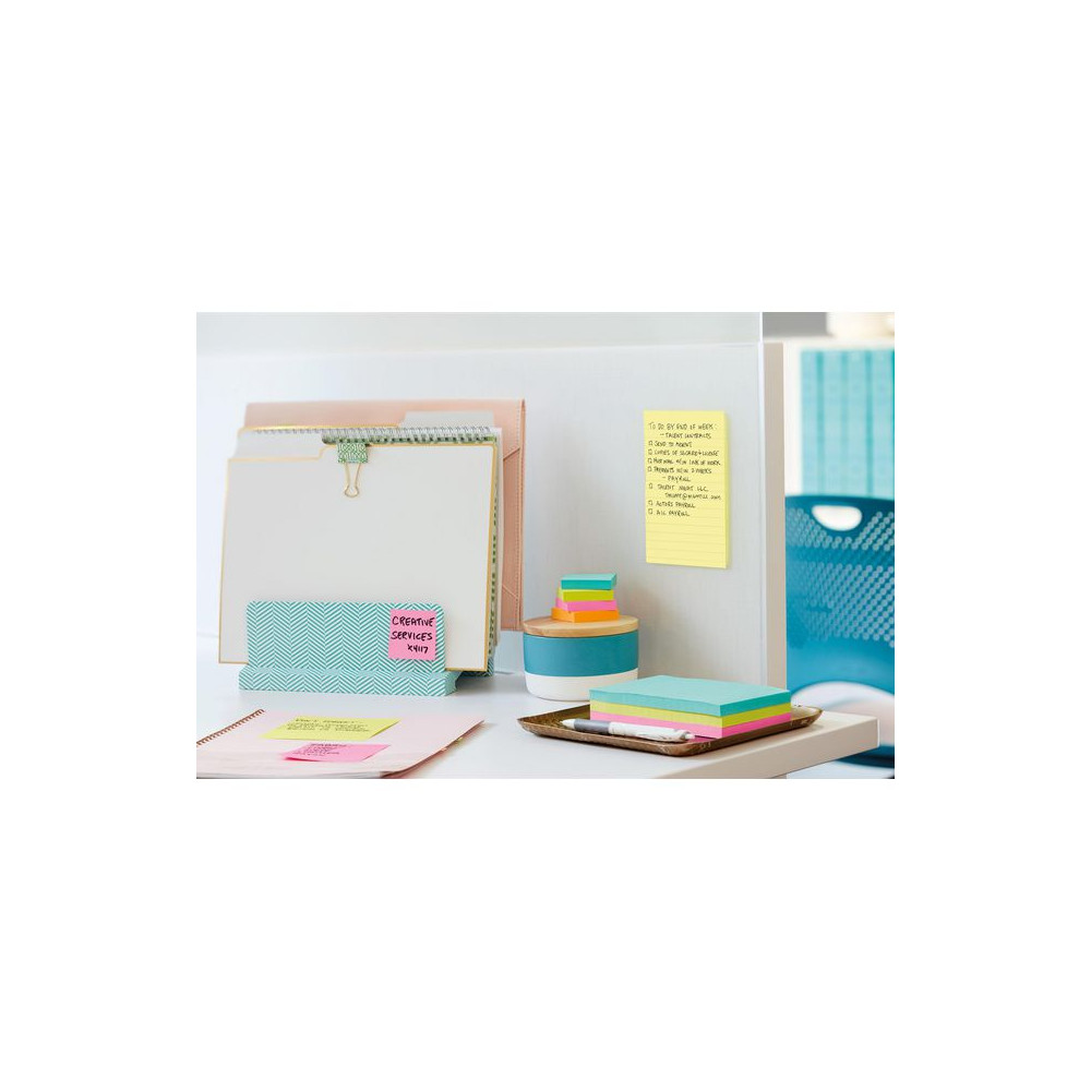 Produktbild för Notes POST-IT linjerat 102x152mm gul