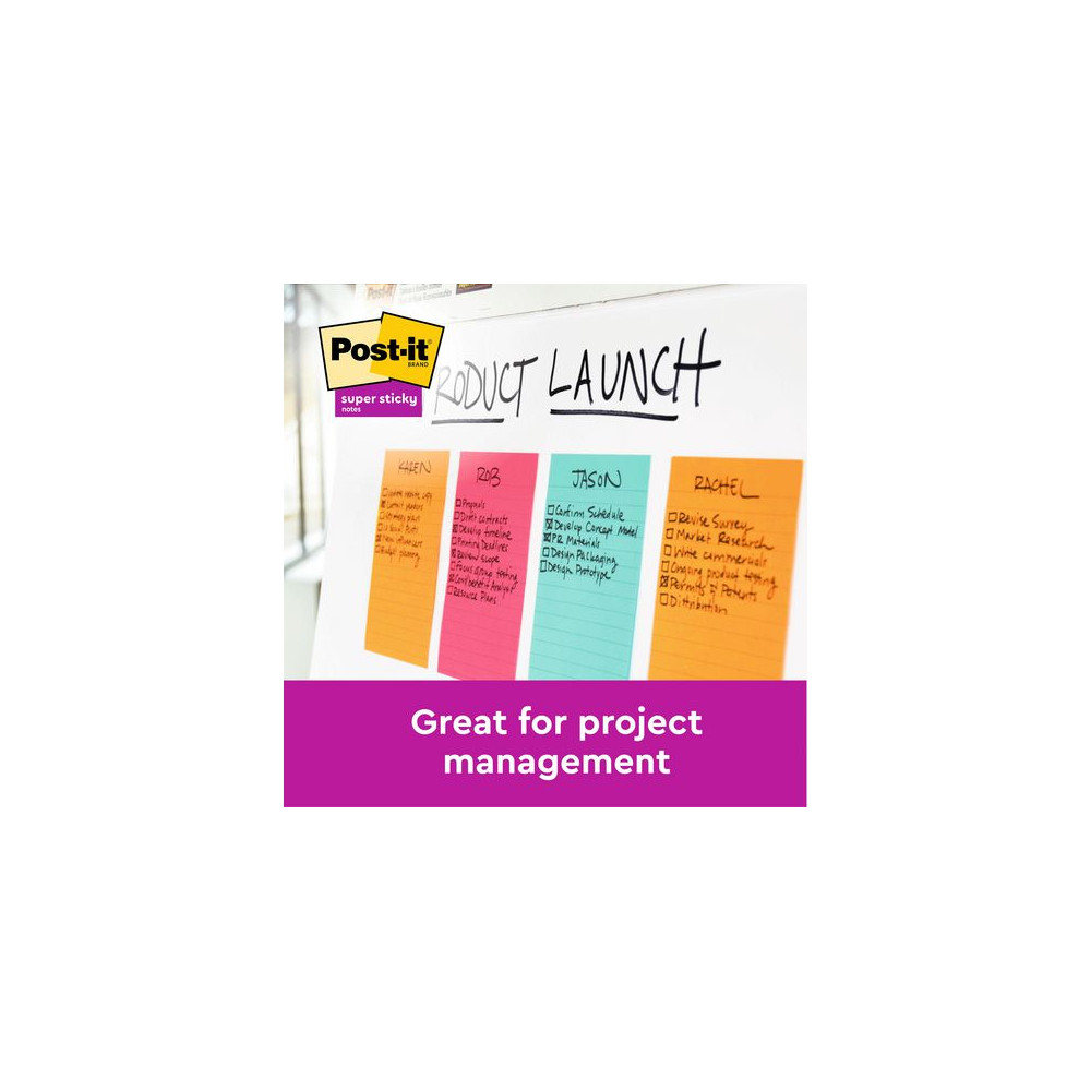Produktbild för Notes POST-IT linjerat 102x152mm gul