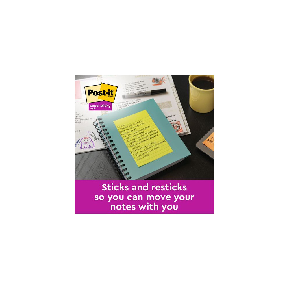 Produktbild för Notes POST-IT linjerat 102x152mm gul