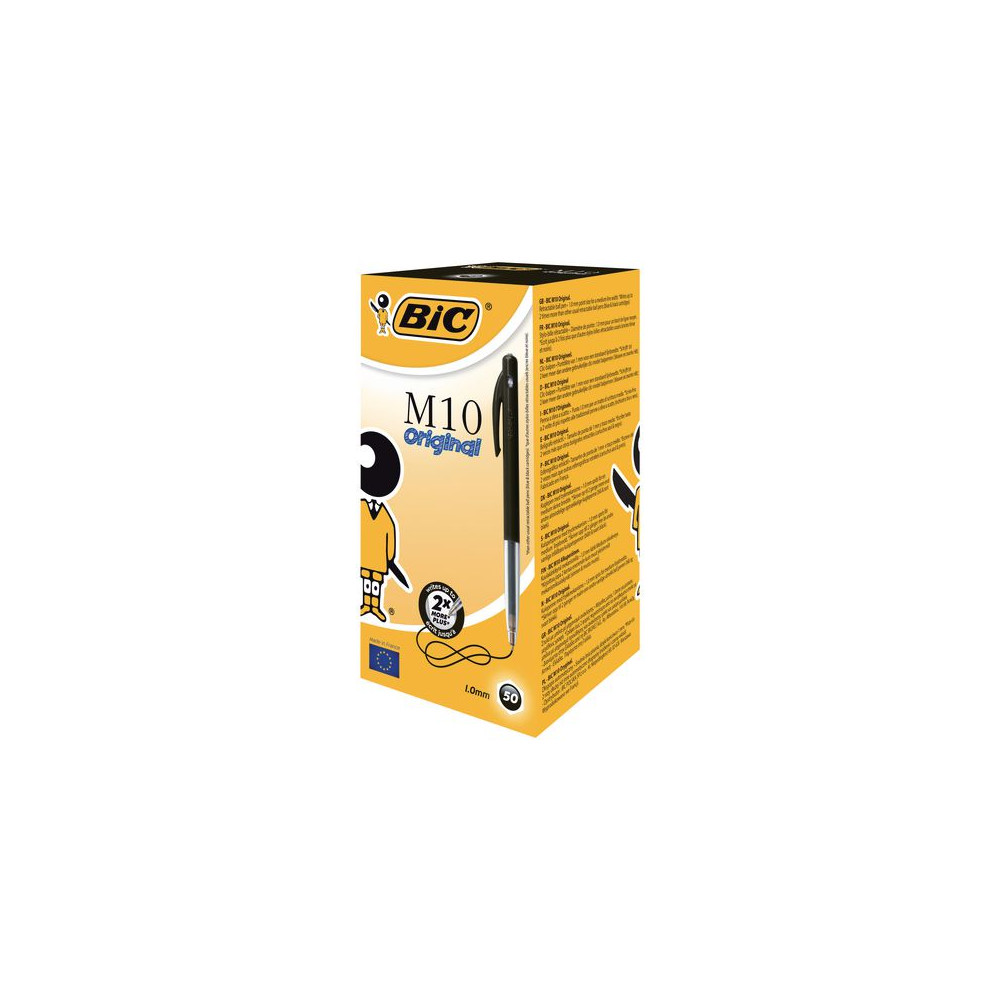 Produktbild för Kulpenna BIC Clic M10 1,0 svart BCL