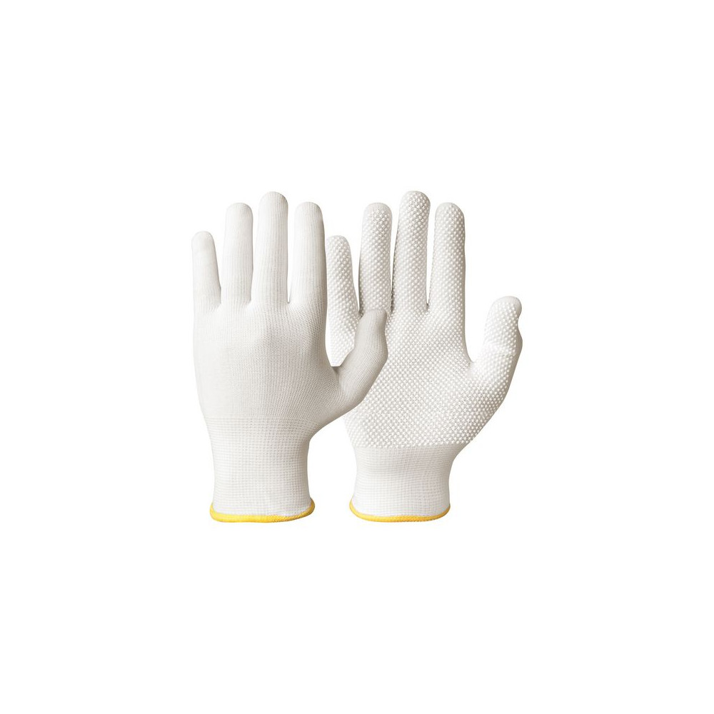 Produktbild för Textilhandske 0483 noppor vit 10