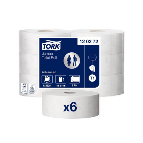 TORK Toalettpapper TORK Adv T1 2-lag 360m