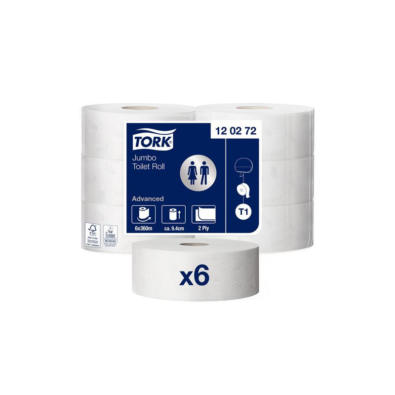 Produktbild för Toalettpapper TORK Adv T1 2-lag 360m
