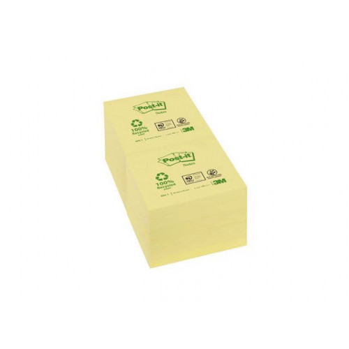 Post-it Notes POST-IT recycled gul 76x76mm