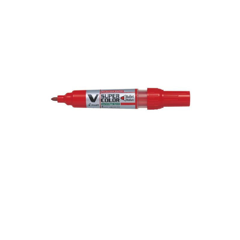 Produktbild för Märkpenna PILOT V Super Color rund röd