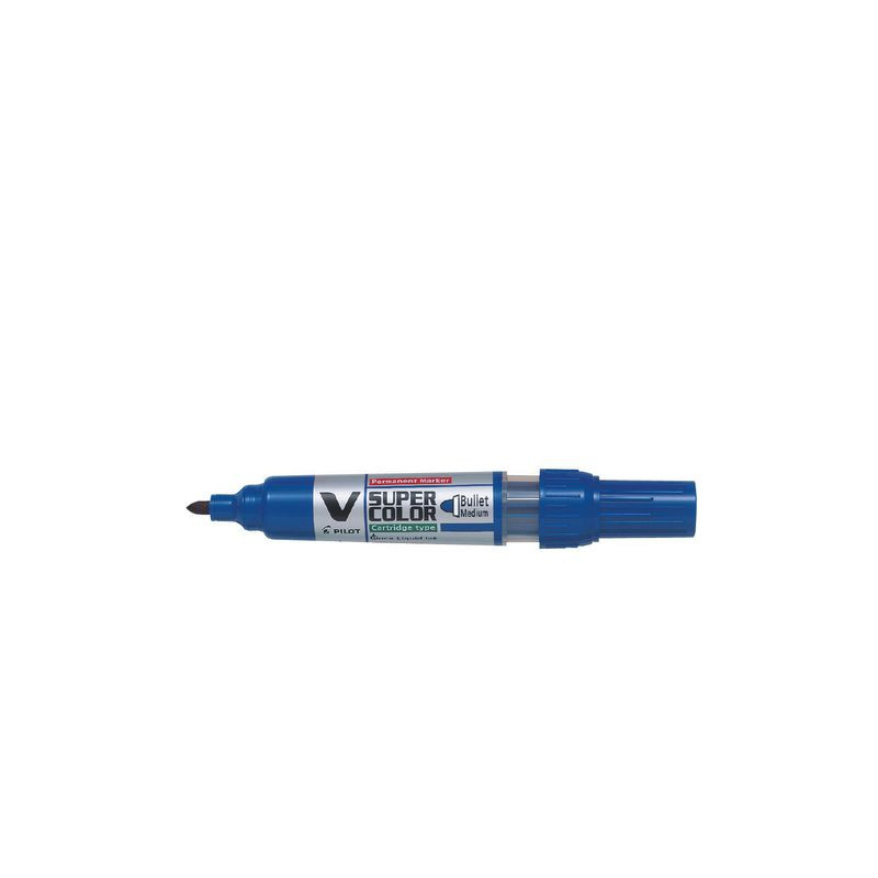 Produktbild för Märkpenna PILOT V Super Color rund blå