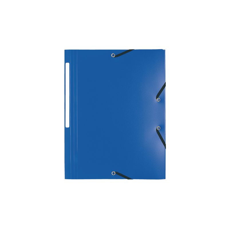 Produktbild för Gummibandsmapp LYRECO A4 PP 3-kl blå