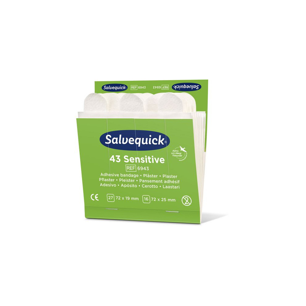 Produktbild för Plåster SALVEQUICK refill nonwoven 43/fp