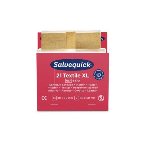 Salvequick Plåster refill textil extra stora 21/fp