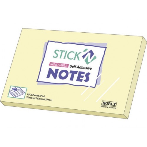 Stick'N Notes Stickn Notes 76x127mm gul