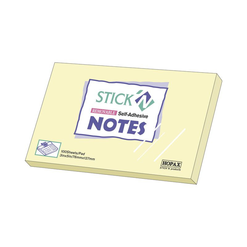 Produktbild för Notes Stickn Notes 76x127mm gul