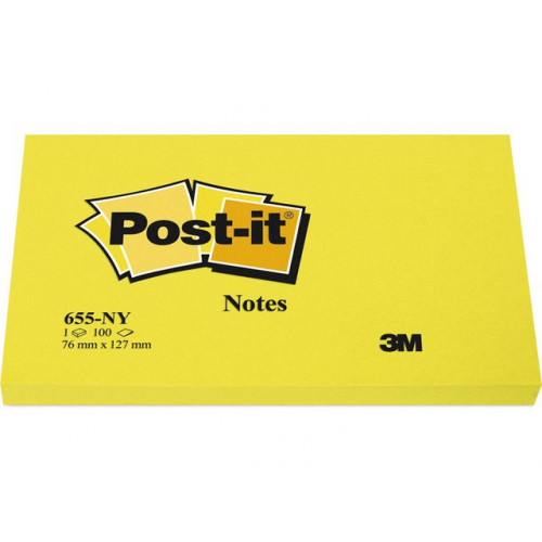 Post-it Notes POST-IT neon 76x127mm gul