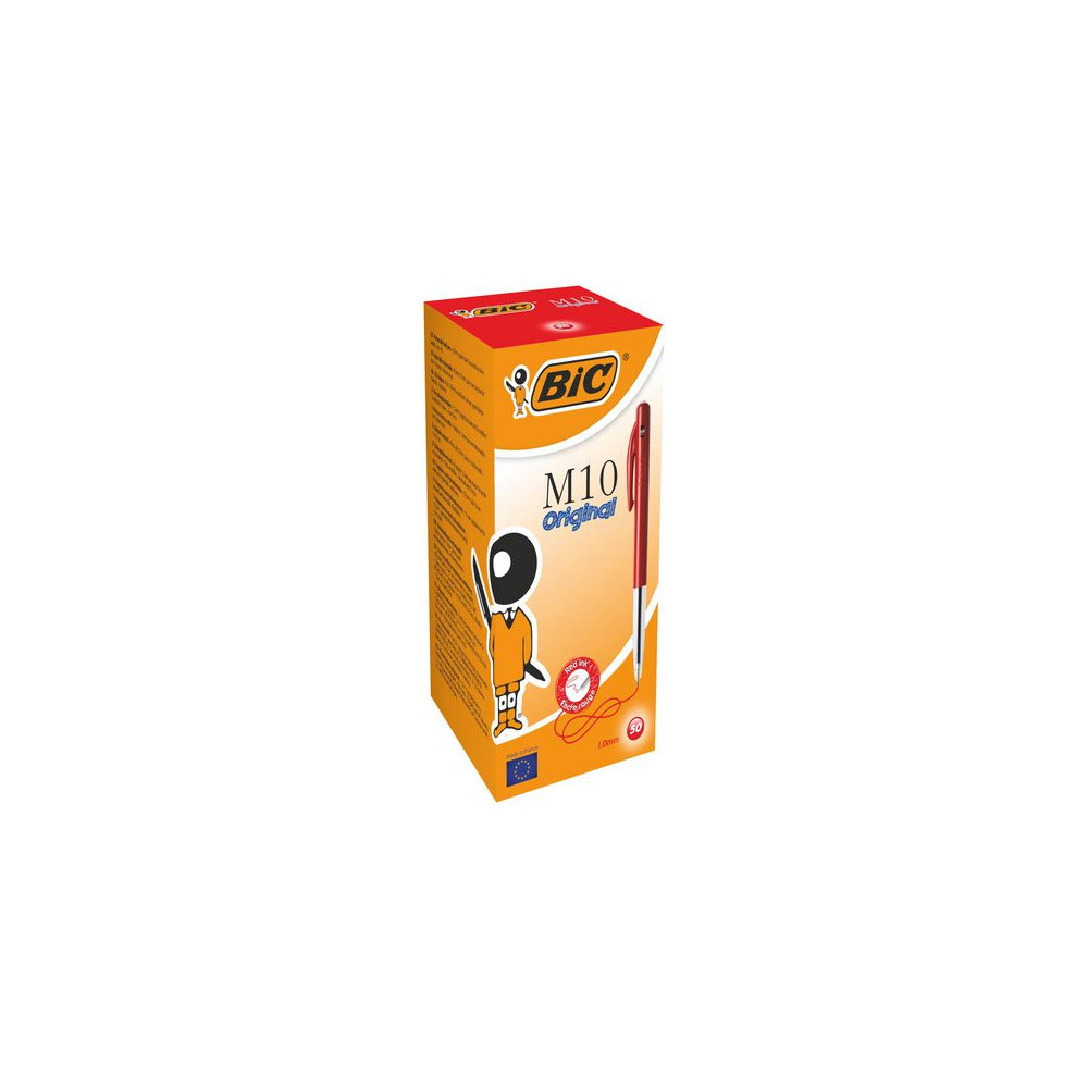 Produktbild för Kulpenna BIC Clic M10 1,0 röd