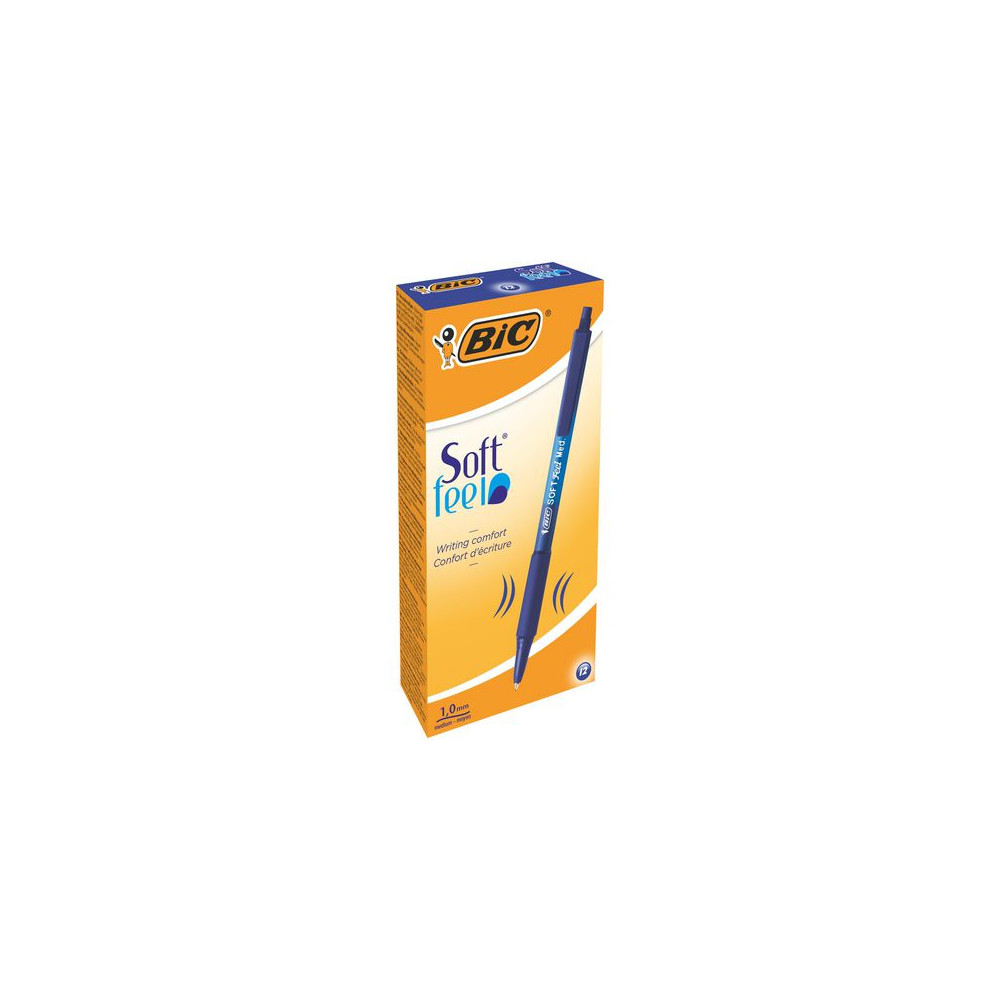 Produktbild för Kulpenna BIC Soft Feel Clic 1,0 blå