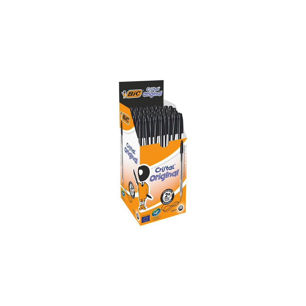 Produktbild för Kulpenna BIC Cristal 1,0 svart