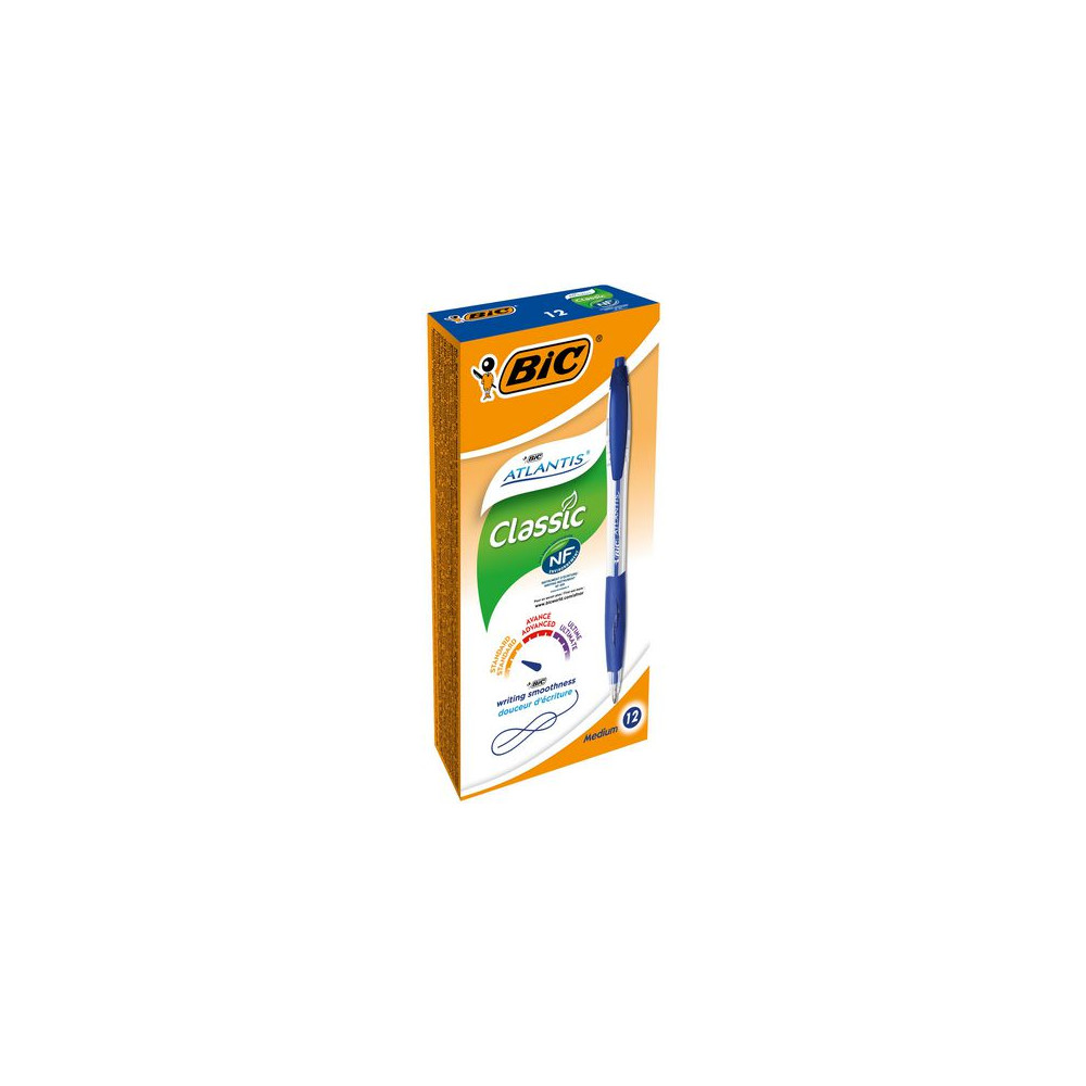 Produktbild för Kulpenna BIC Atlantis Classic 1,0 blå