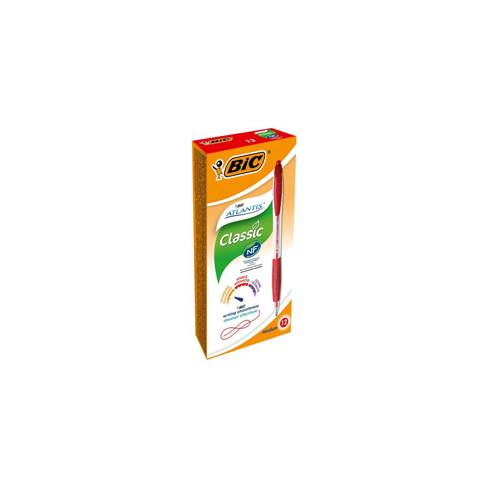 Produktbild för Kulpenna BIC Atlantis Classic 1,0 röd