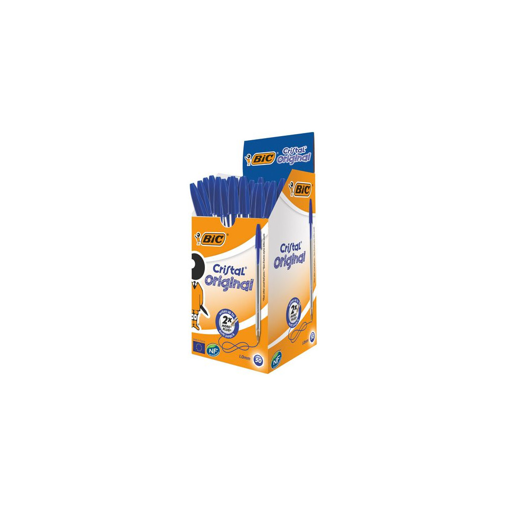 Produktbild för Kulpenna BIC Cristal 1,0 blå