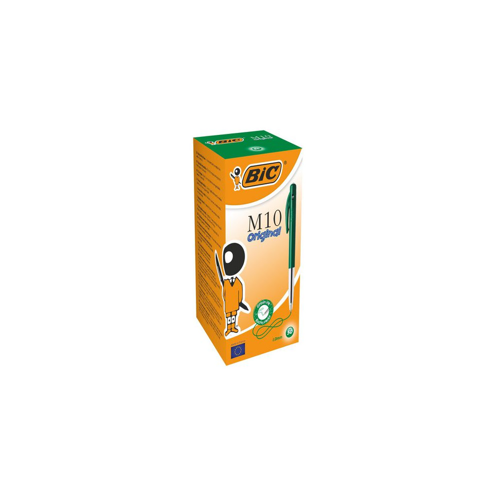 Produktbild för Kulpenna BIC Clic M10 1,0 grön