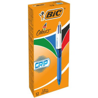 Produktbild för Kulpenna BIC 4 Colours Grip 1mm