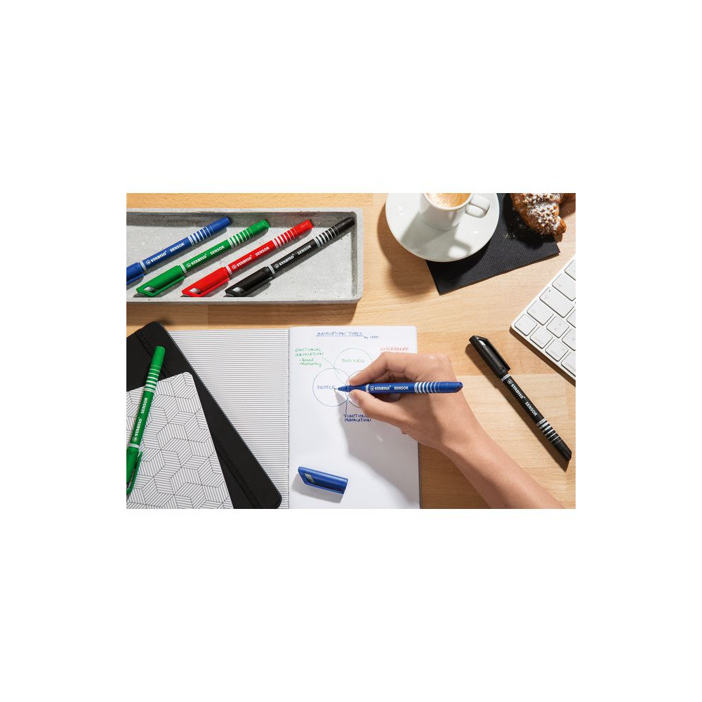 Produktbild för Fineliner STABILO Sensor 0,3mm röd