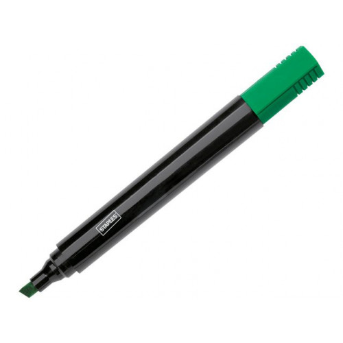 Staples Märkpenna STAPLES skuren 2-5mm grön
