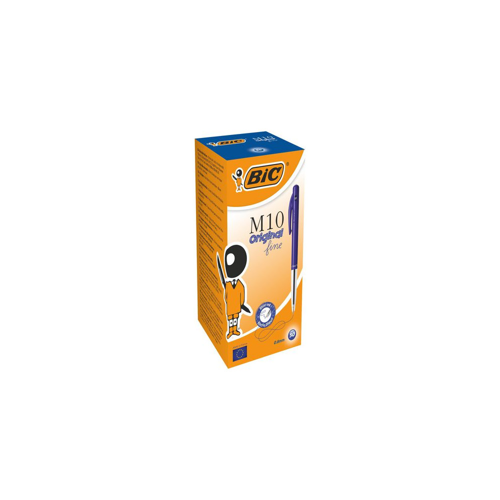 Produktbild för Kulpenna BIC Clic M10 0,8 blå