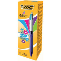 Produktbild för Kulpenna BIC 4 Colours Grip Fashion 1mm