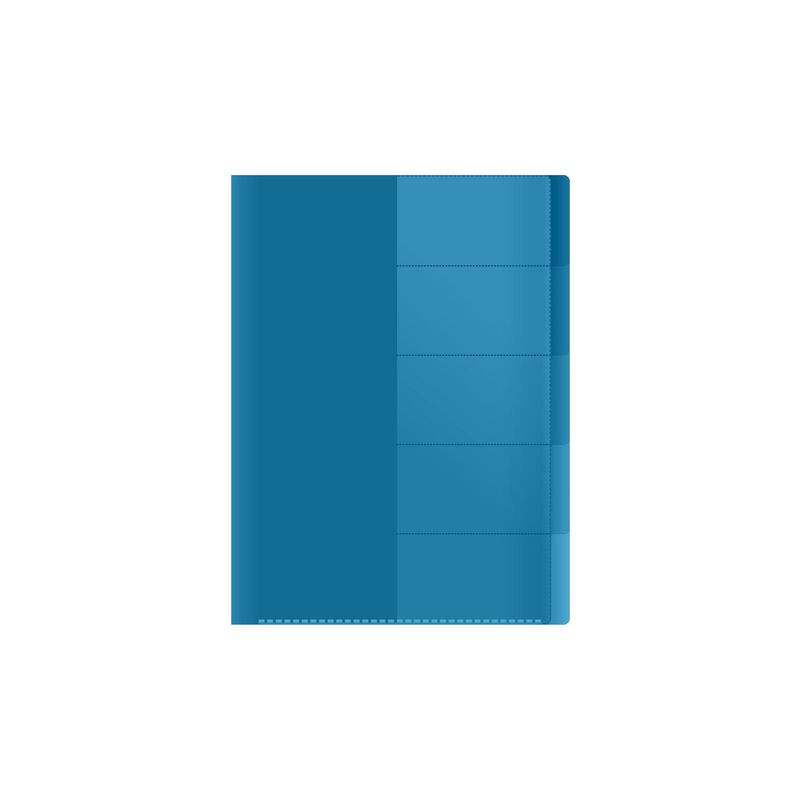 Produktbild för Sorteringsmapp 5-flikar A4 blå