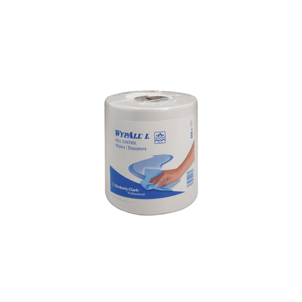 Produktbild för Torkrulle WYPALL L10 1-lag vit 228m/rl