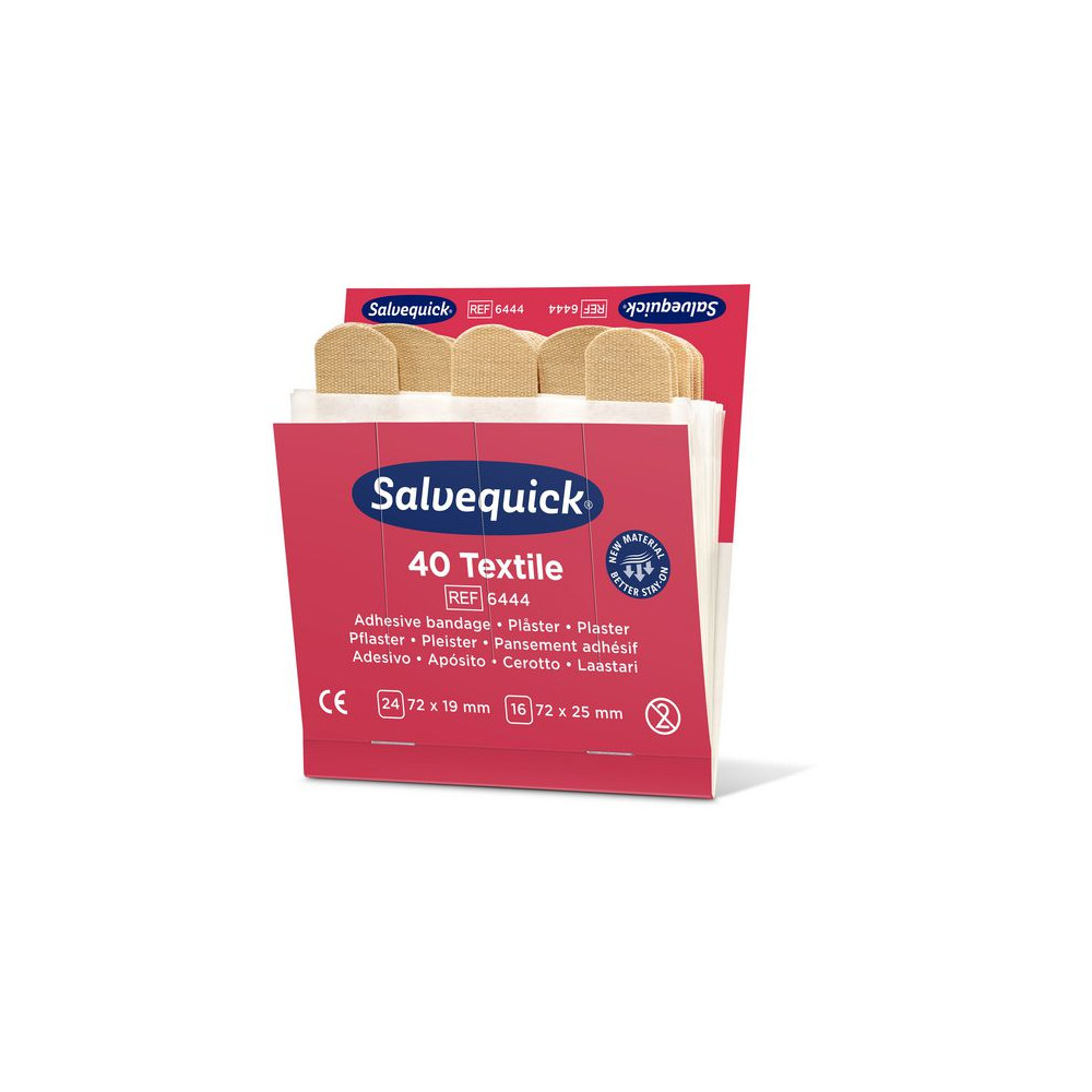 Produktbild för Plåster SALVEQUICK refill textil 40/fp