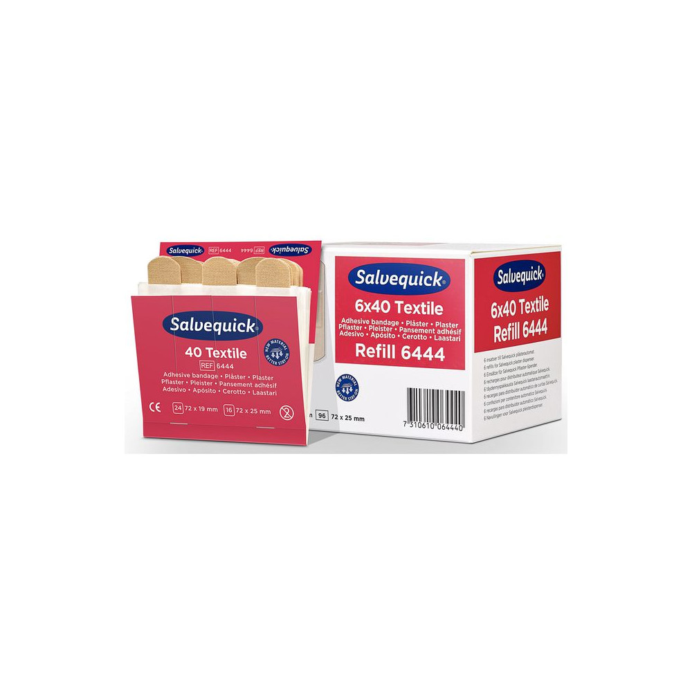 Produktbild för Plåster SALVEQUICK refill textil 40/fp