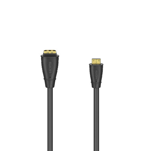 Hama Adapter HDMI Type C-A Plug-Socket Gold Plated Black