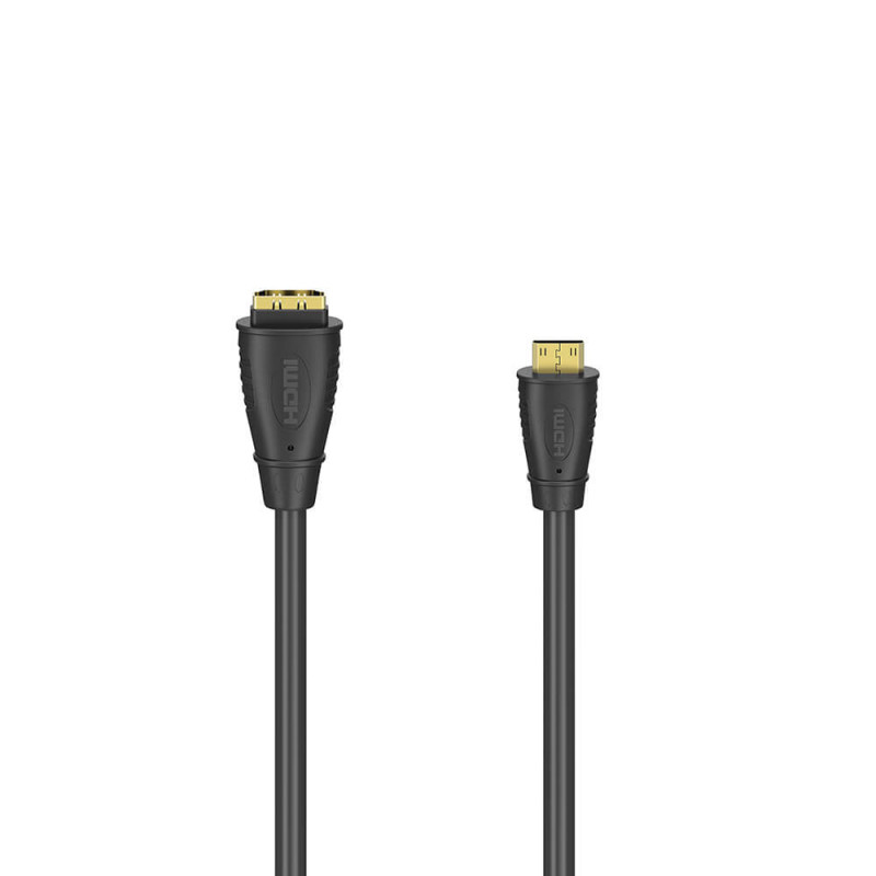Produktbild för Adapter HDMI Type C-A Plug-Socket Gold Plated Black