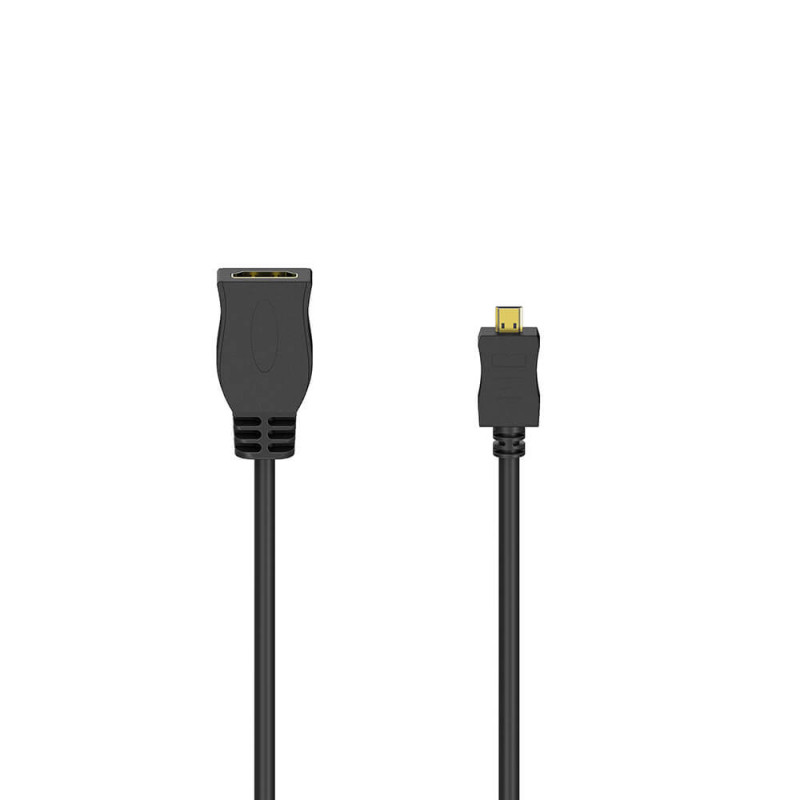 Produktbild för Adapter HDMI Type D-A Plug-Socket Gold Plated Black