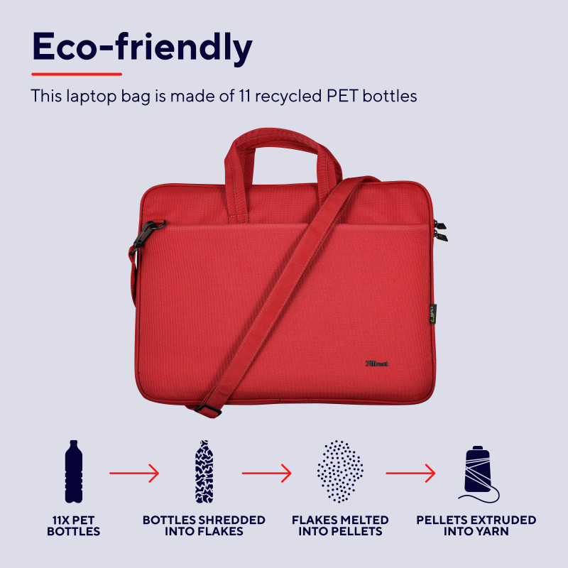 Produktbild för Bologna Laptopväska 16 Eco-friendly Röd