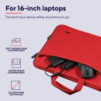 Miniatyr av produktbild för Bologna Laptopväska 16 Eco-friendly Röd