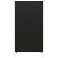 Produktbild för Garderob 90x50x180 cm svart stål
