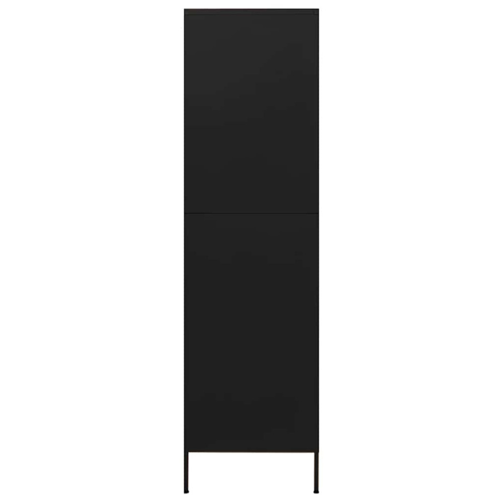Produktbild för Garderob 90x50x180 cm svart stål