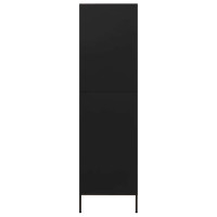Produktbild för Garderob 90x50x180 cm svart stål