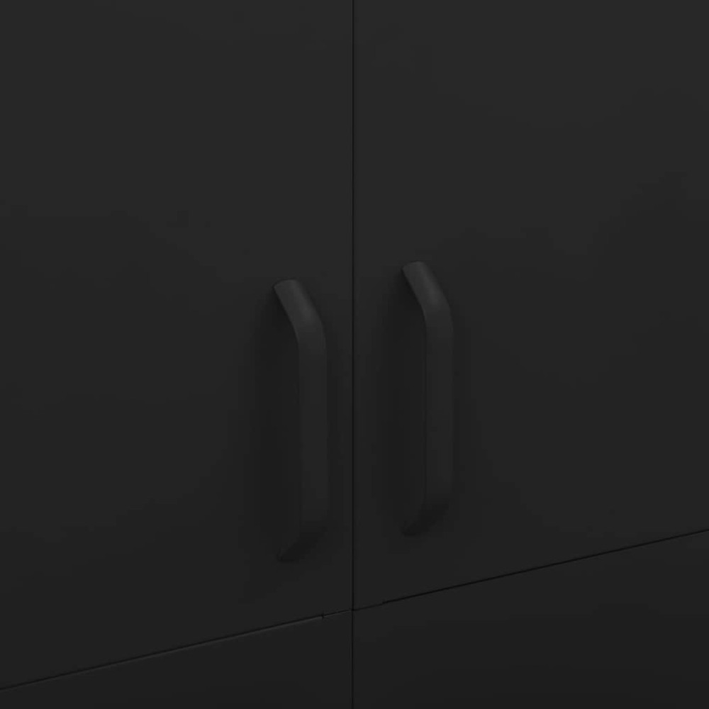 Produktbild för Garderob 90x50x180 cm svart stål