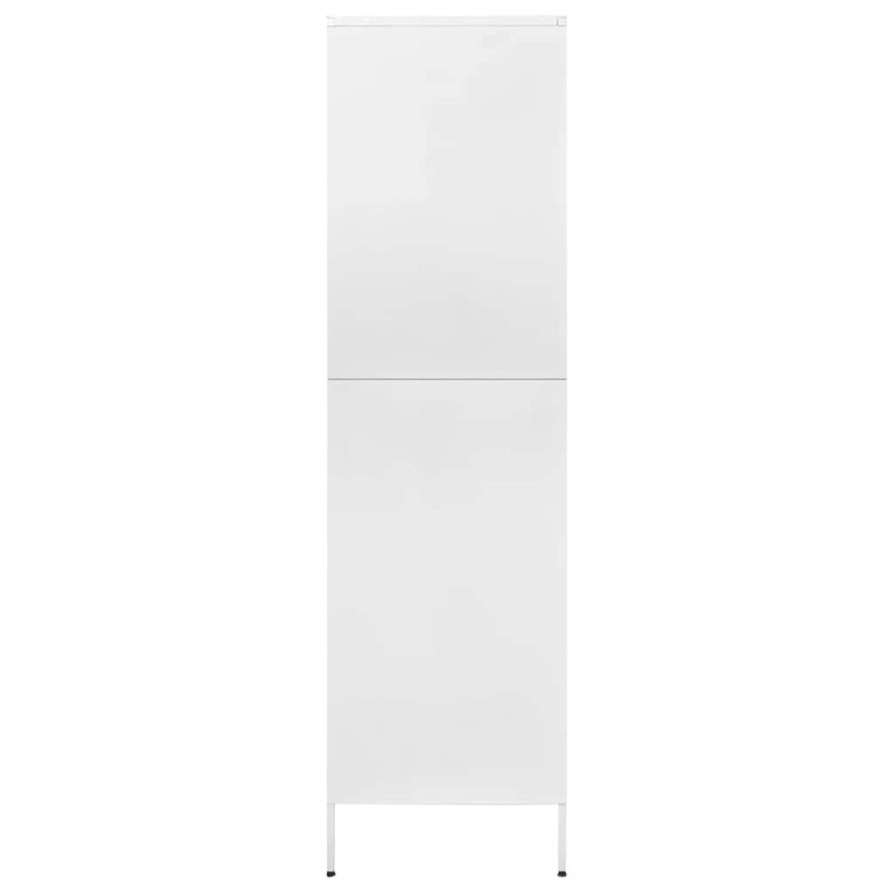 Produktbild för Garderob 90x50x180 cm vit stål