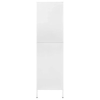 Produktbild för Garderob 90x50x180 cm vit stål