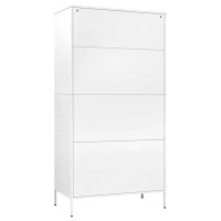 Produktbild för Garderob 90x50x180 cm vit stål
