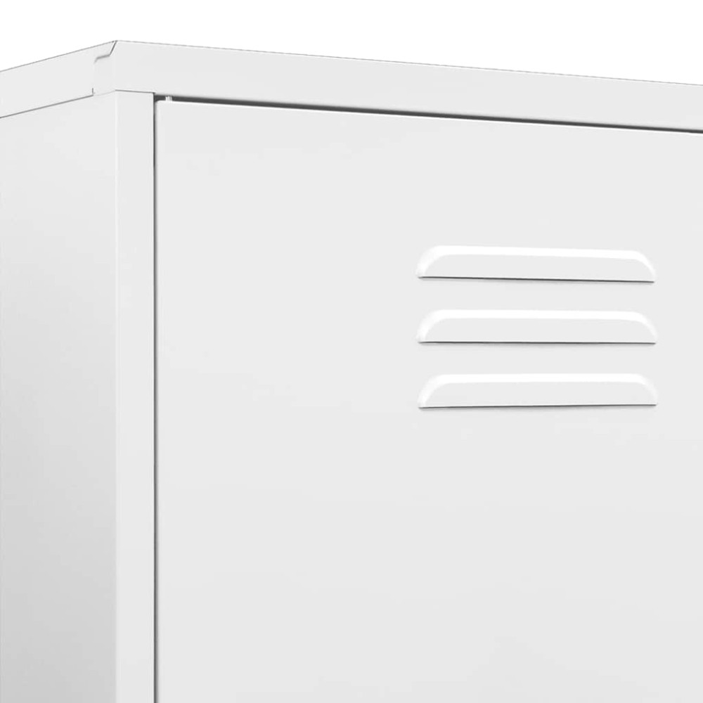 Produktbild för Garderob 90x50x180 cm vit stål