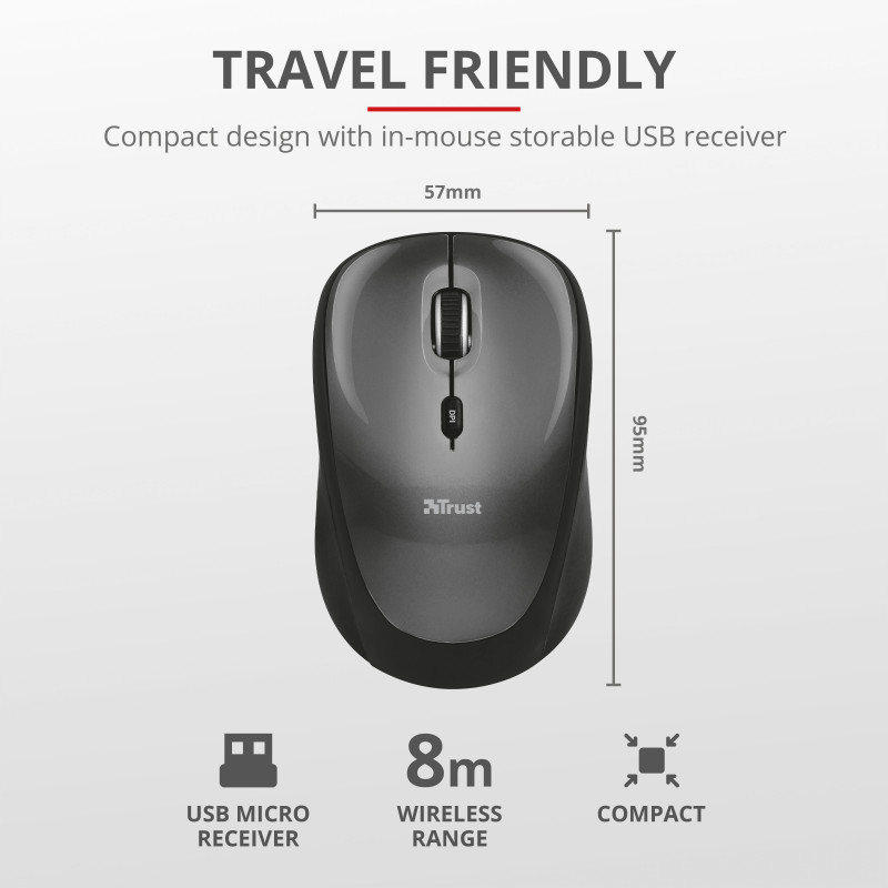 Produktbild för Primo Laptopväska 16 med trådlös mus Svart